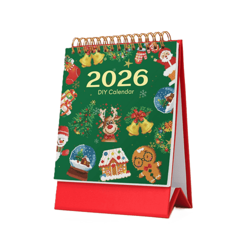 2026 Diamond Paintingskalender for skrivebordet - Juleutgave