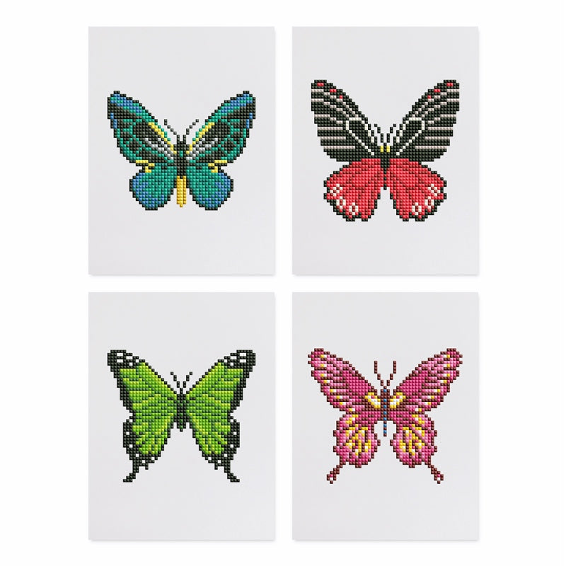 4 mini Diamond Painting   sommerfuglsett