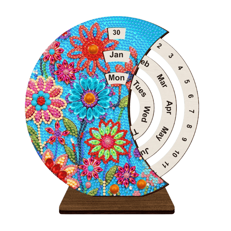 Diamond Painting evigvarende kalender | Solsikker