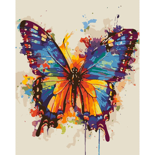 Sommerfugl -  Color Splash| Maleri etter tall