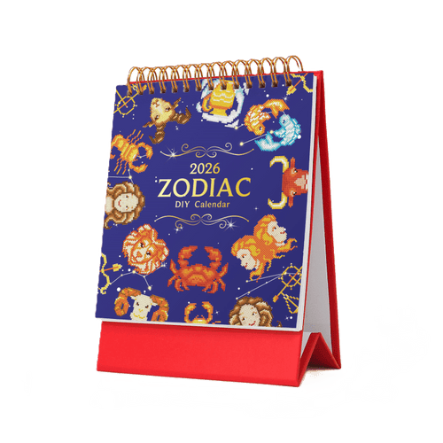 2026 Diamond Painting skrivebordskalender – Stjernetegnsutgave