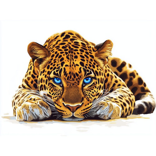 Leopard med blå øyne