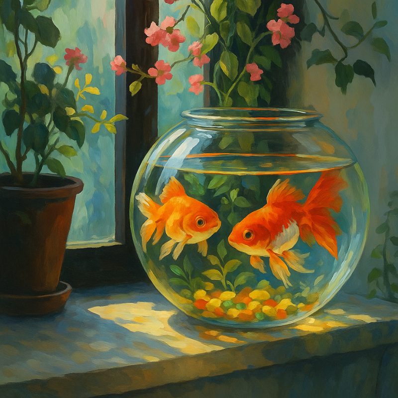 Gullfiskbolle Diamond painting