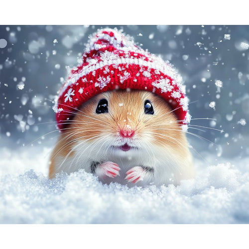 Hamster i snøen