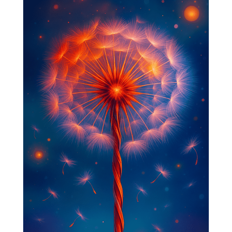 Magisk løvetann Diamond painting