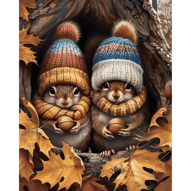 Diamond painting   Klar for vinteren