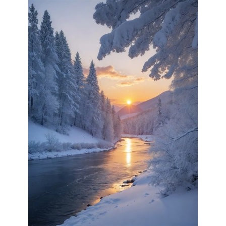 Snø landskap