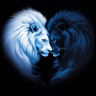 Yin og yang løver