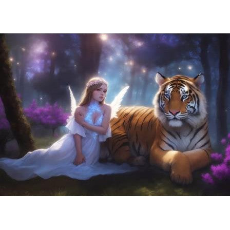 Fe med tiger