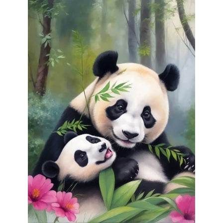 Panda med unge