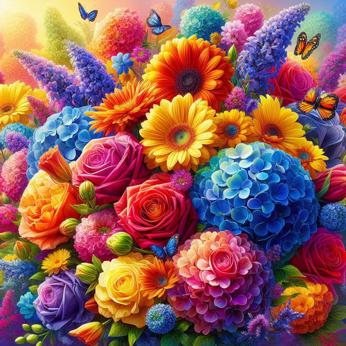 Vakre Fargerike Blomster