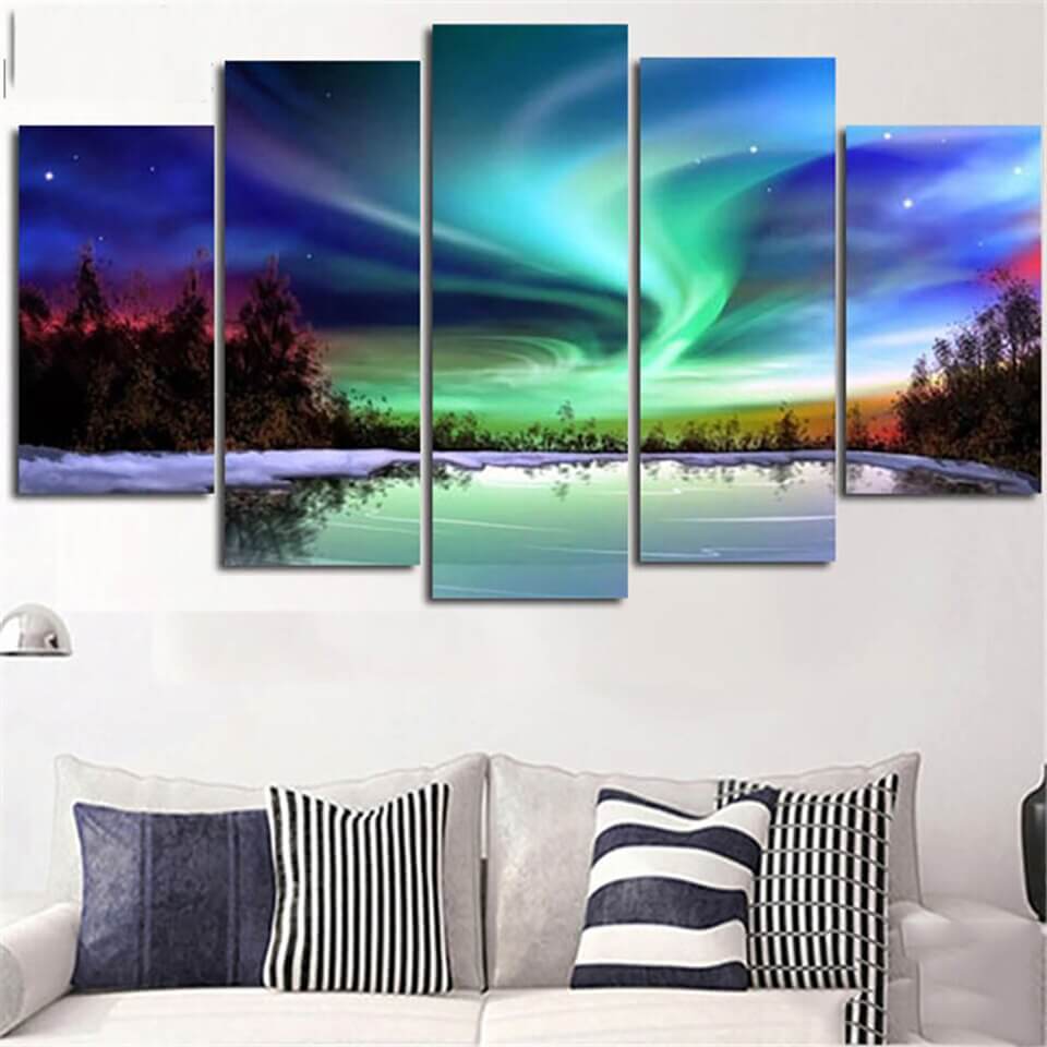Vakker aurora borealis | 5 delar