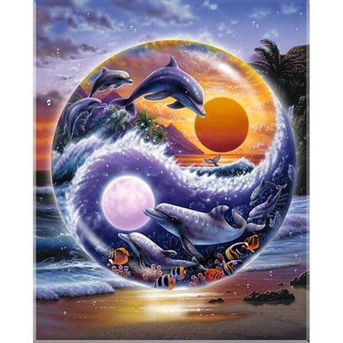 Yin og yang delfiner