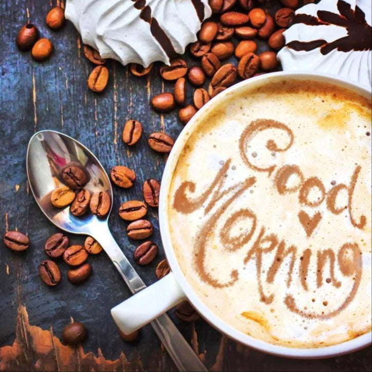 Godmorgon kaffe Diamantmålning | Eget foto diamantmålnings | Diamond painting | Fyndiq | Sverige