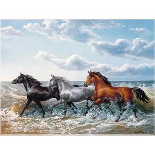 Hästar i galopp Diamantmålning | Eget foto diamantmålnings | Diamond painting | Fyndiq | Sverige