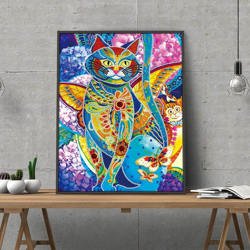 Katt | Självlysande 30x40cm Diamantmålning | Eget foto diamantmålnings | Diamond painting | Fyndiq | Sverige