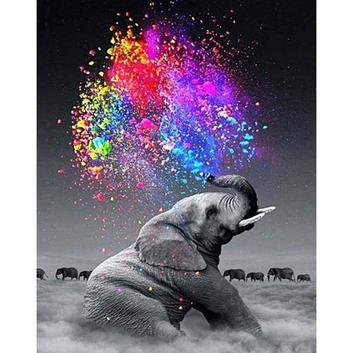 Fargerik elefant 2 | Maleri etter tall