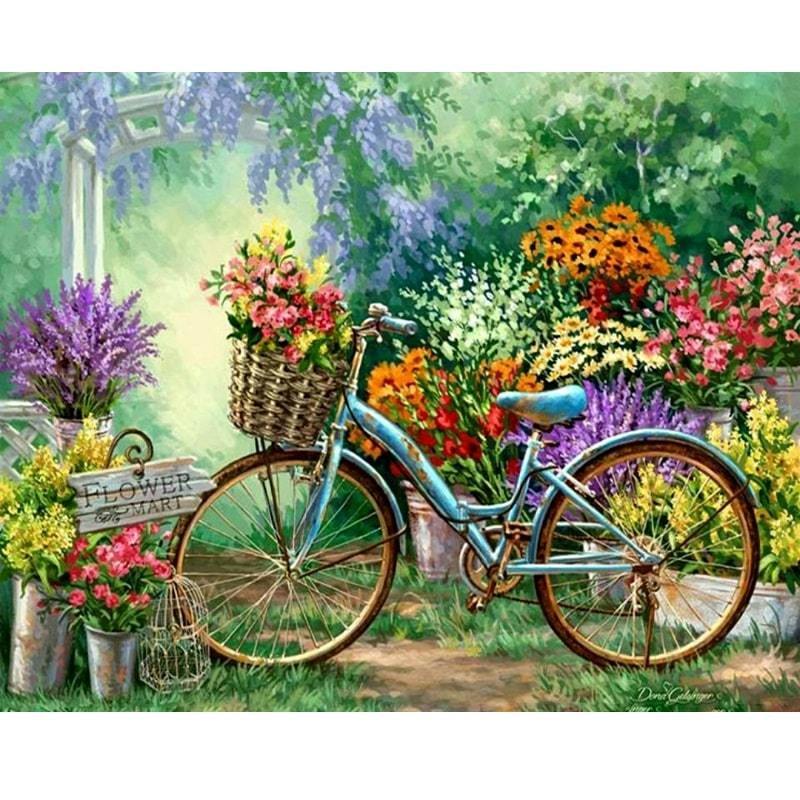 Kleurrijke tuin   Schilderen op nummer Diamond painting | Eigen foto | Dieren | Kopen | Dikke dames | Action | Nederland | Steentjes | Diamant | De Diamond Painter