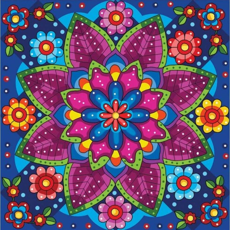 Mandala blomma Diamantmålning | Eget foto diamantmålnings | Diamond painting | Fyndiq | Sverige