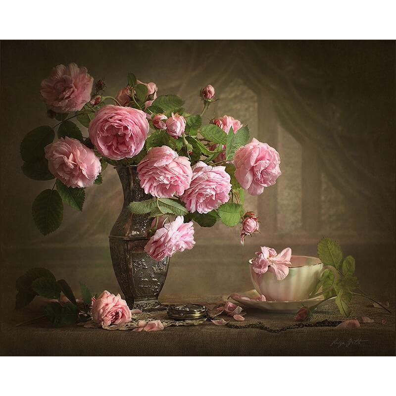 Rosa roser | Maleri etter tall