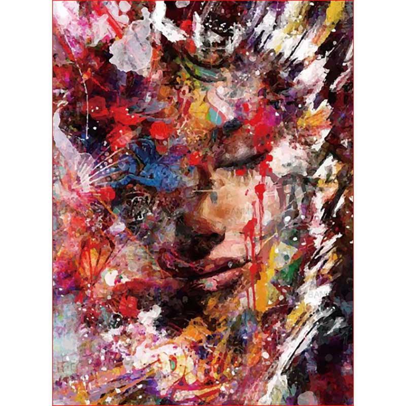 Abstrakt dame | Maleri etter tall