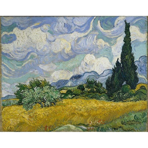 Spannmålsfält med cypresser | Vincent van Gogh Diamantmålning | Eget foto diamantmålnings | Diamond painting | Fyndiq | Sverige
