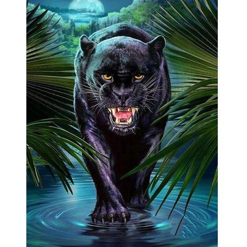 Svart panter Diamantmålning | Eget foto diamantmålnings | Diamond painting | Fyndiq | Sverige